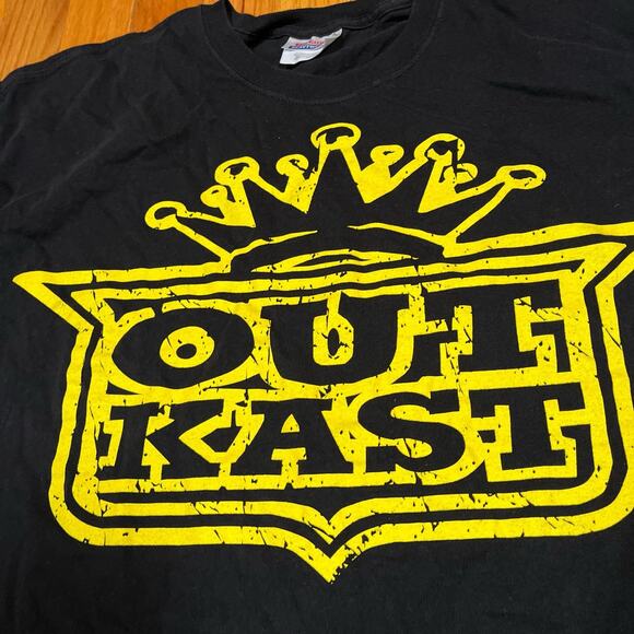 Vintage Y2K OutKast Crown Logo Music Band T-Shirt Men’s Large Hanes Heavyweight - Picture 3 of 6